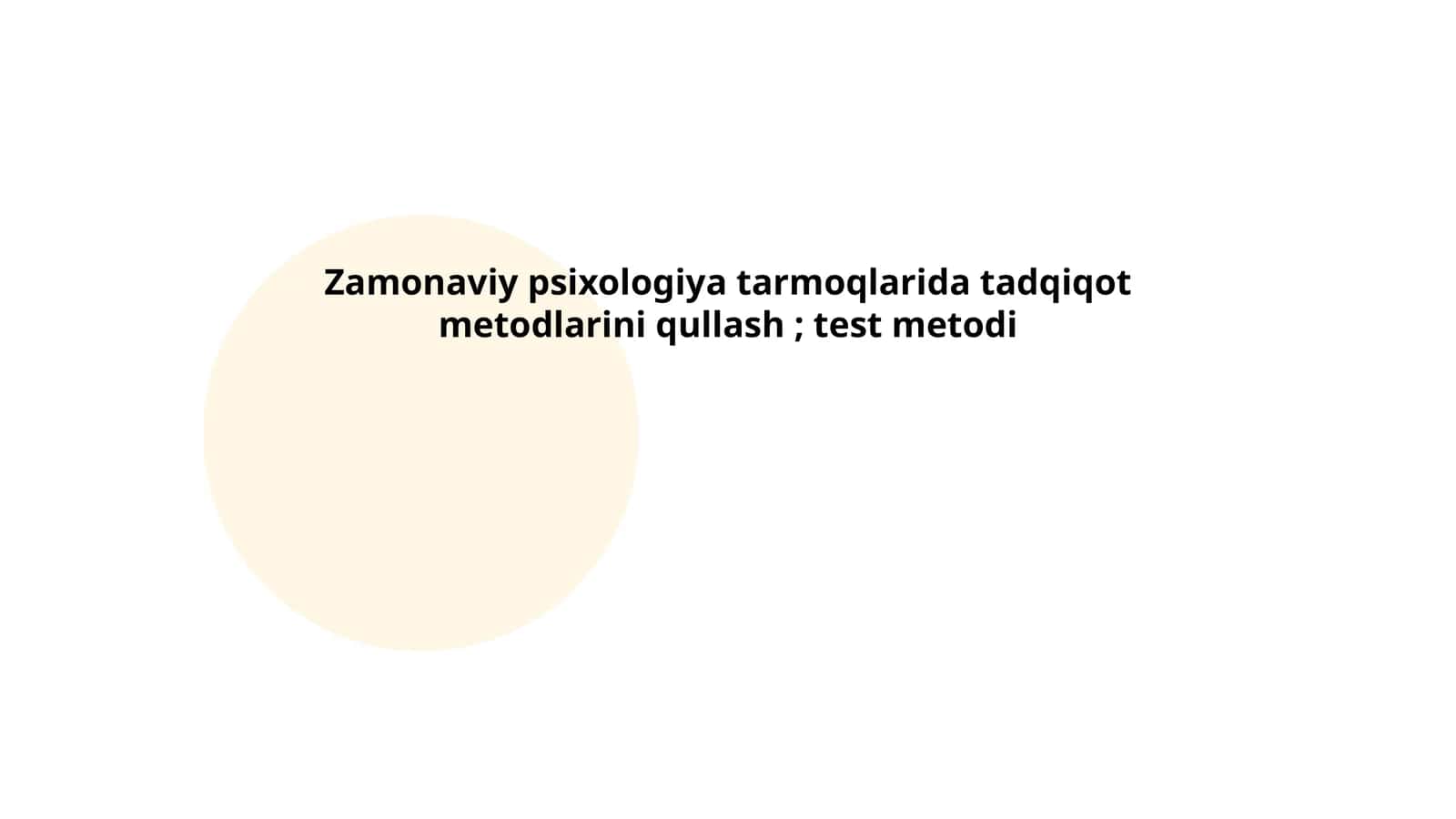 Test metodlari psixodiagnostikada ahamiyati