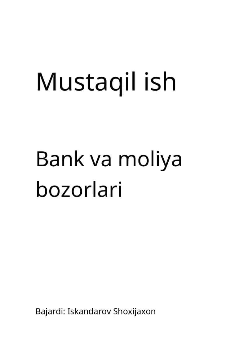 Moliyaviy vositalar