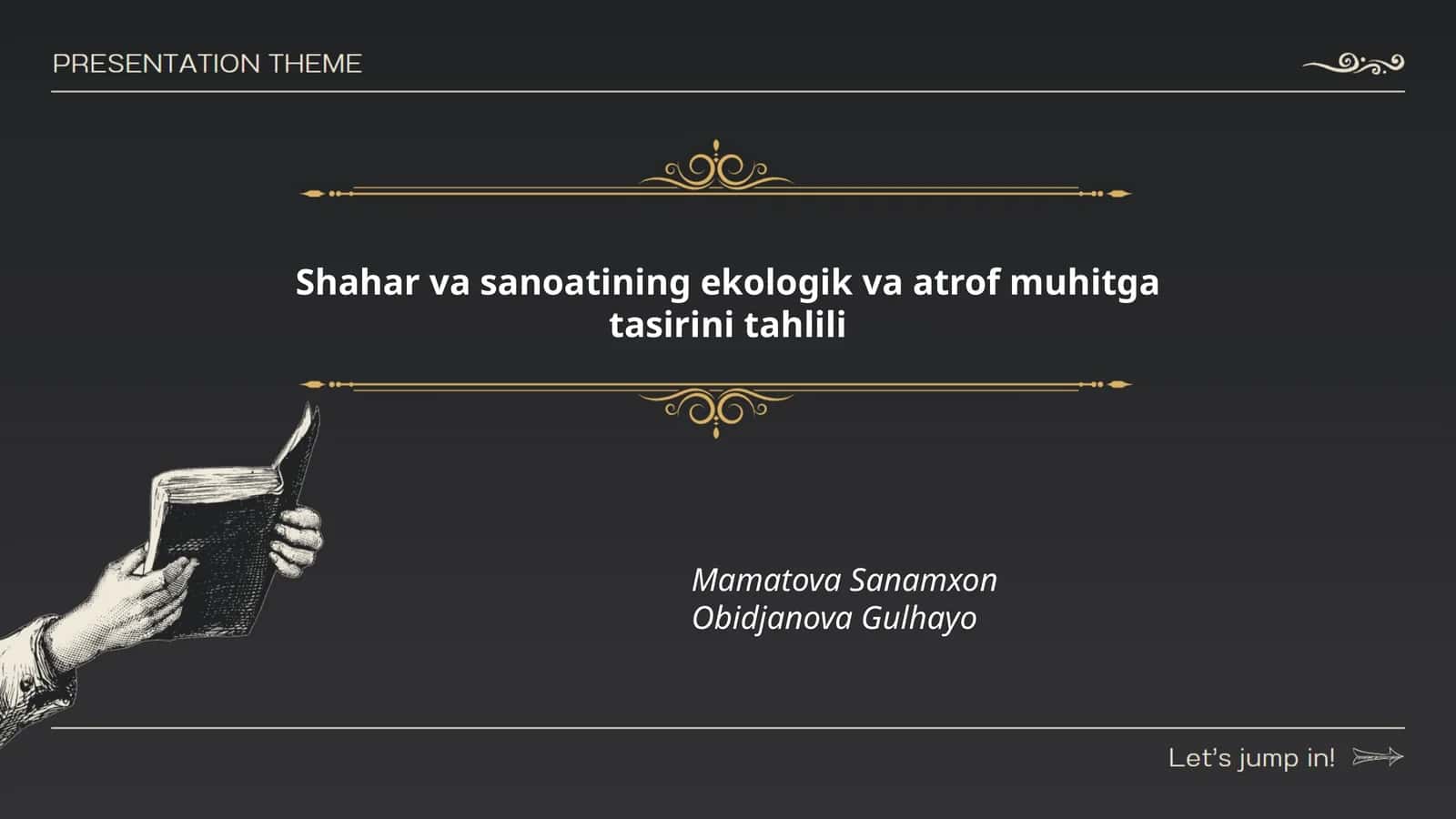 Shahar va sanoatining ekologik va atrof muhitga tasirini tahlili