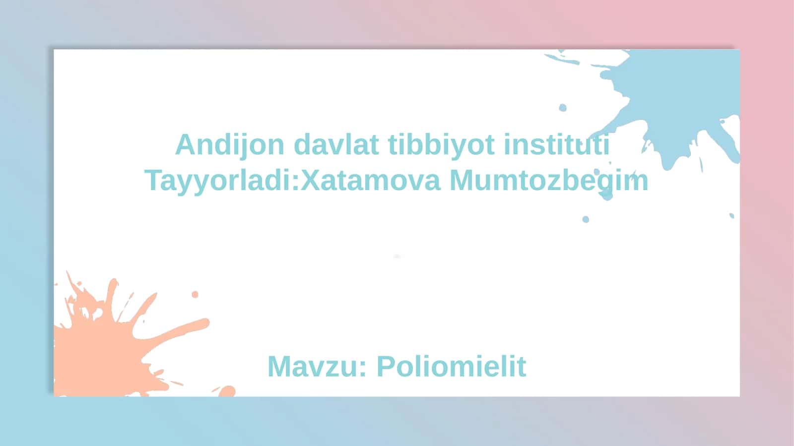 Poliomielit