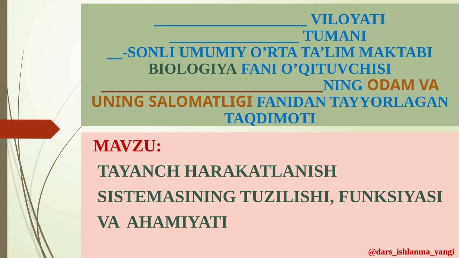 SISTEMASINING TUZILISHI, FUNKSIYASI VA AHAMIYATI
