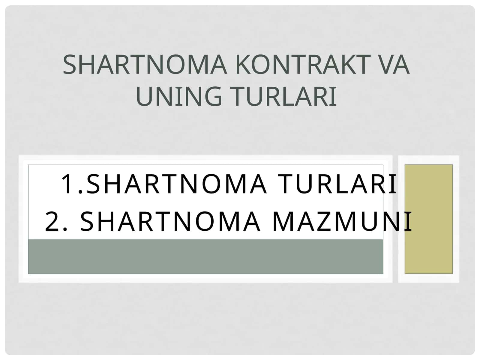 Shartnomalar
