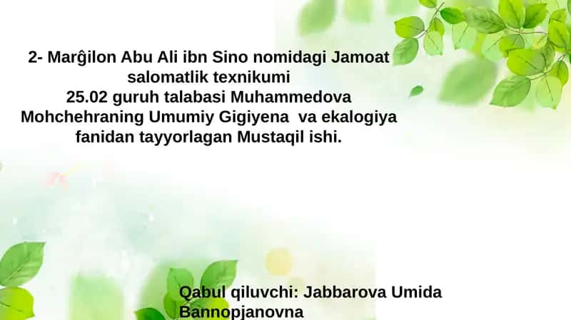 Ovqatlanishning Sog‘liq uchun Ahamiyati