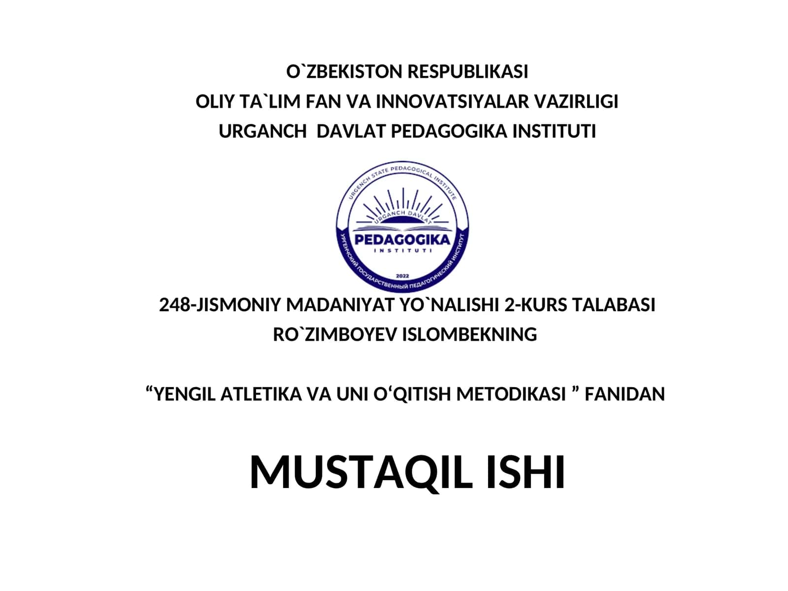 Qisqa masofaga yugurish texnikasi