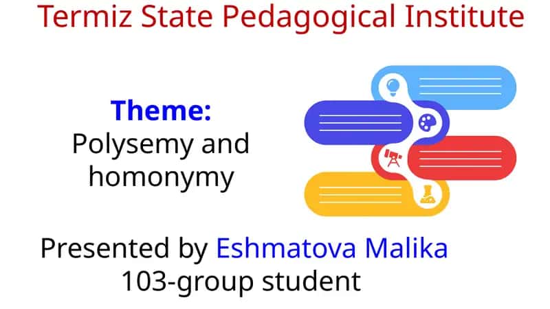 Polysemy and Homonymy