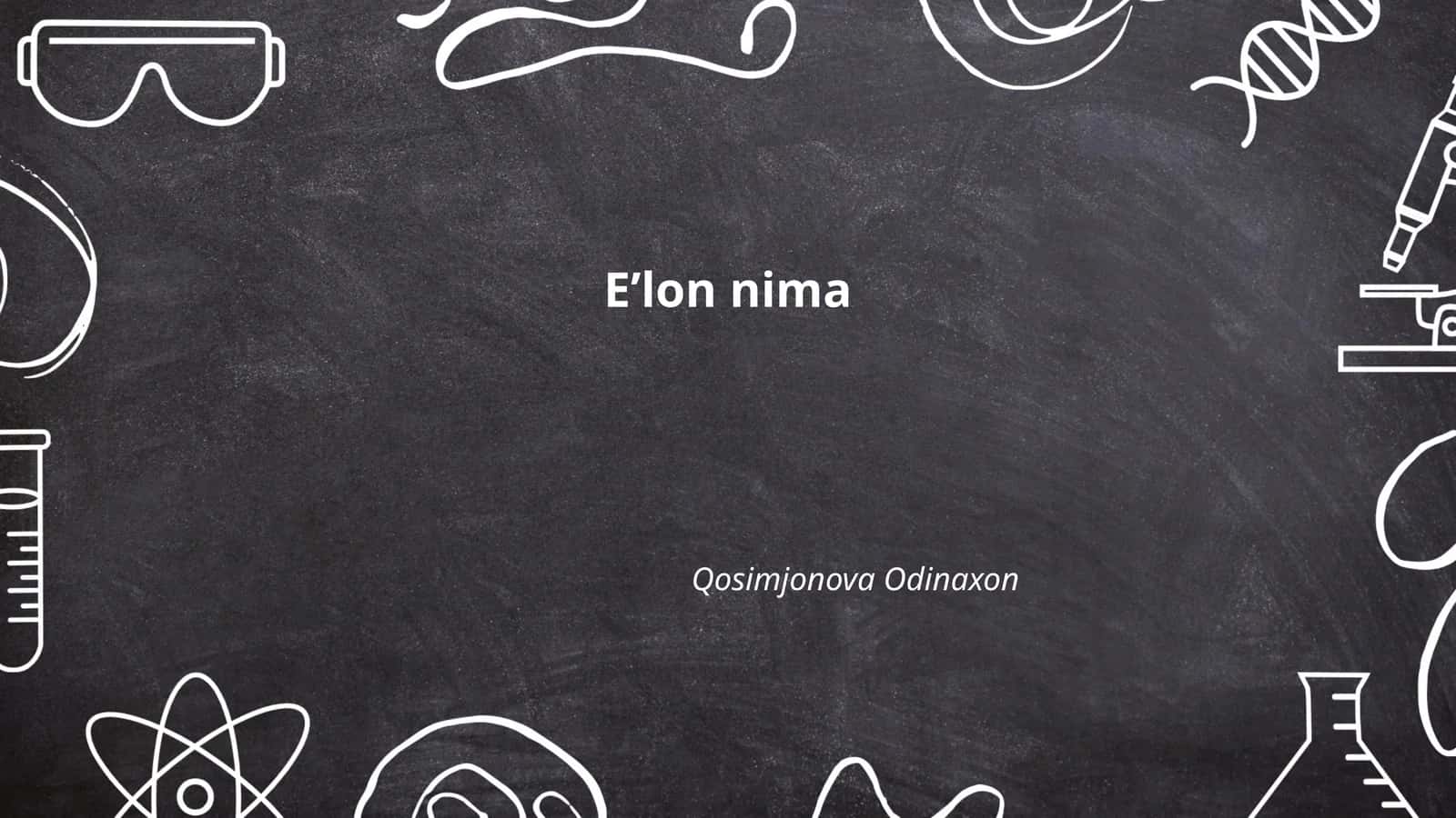 E'lon turlari