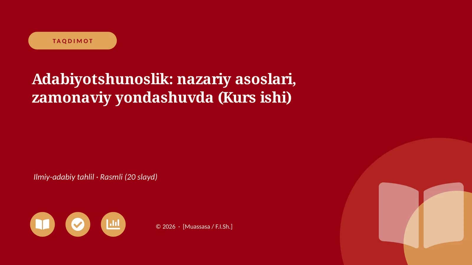Adabiyotshunoslik: nazariy asoslari, zamonaviy yondashuvda (Kurs ishi)
