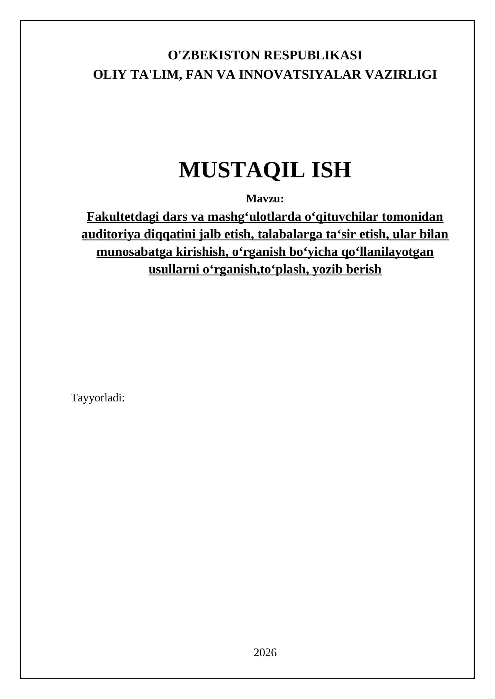Foydalanilgan adabiyotlar