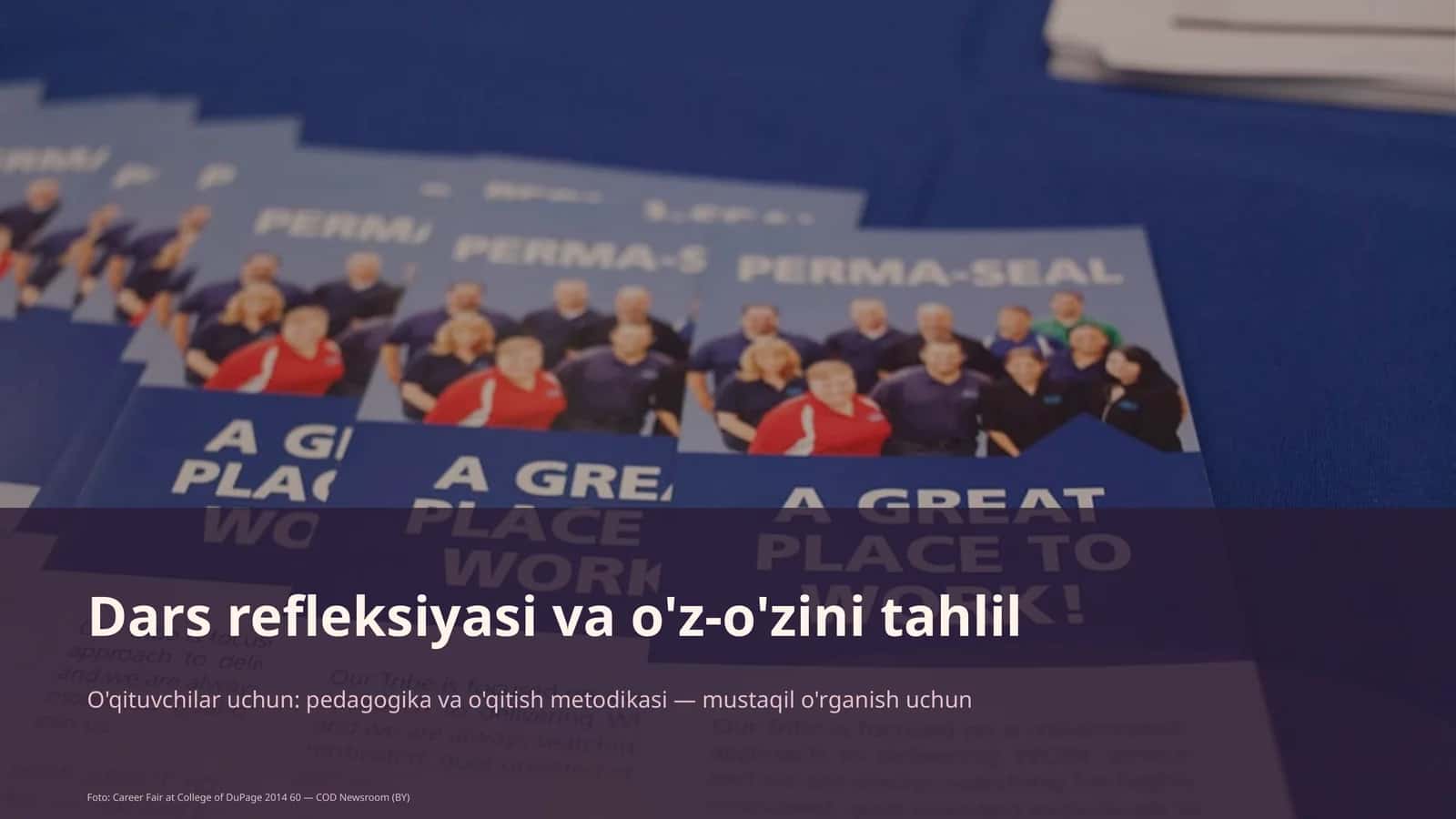 Dars refleksiyasi va o'z-o'zini tahlil