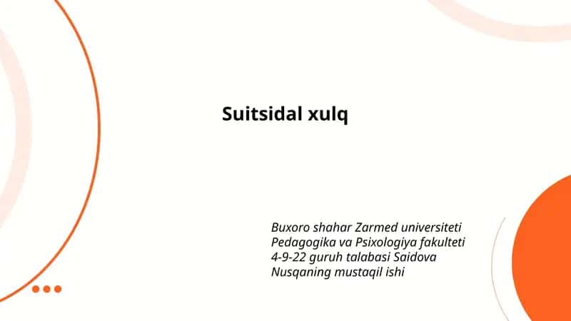 Suitsidal xulq