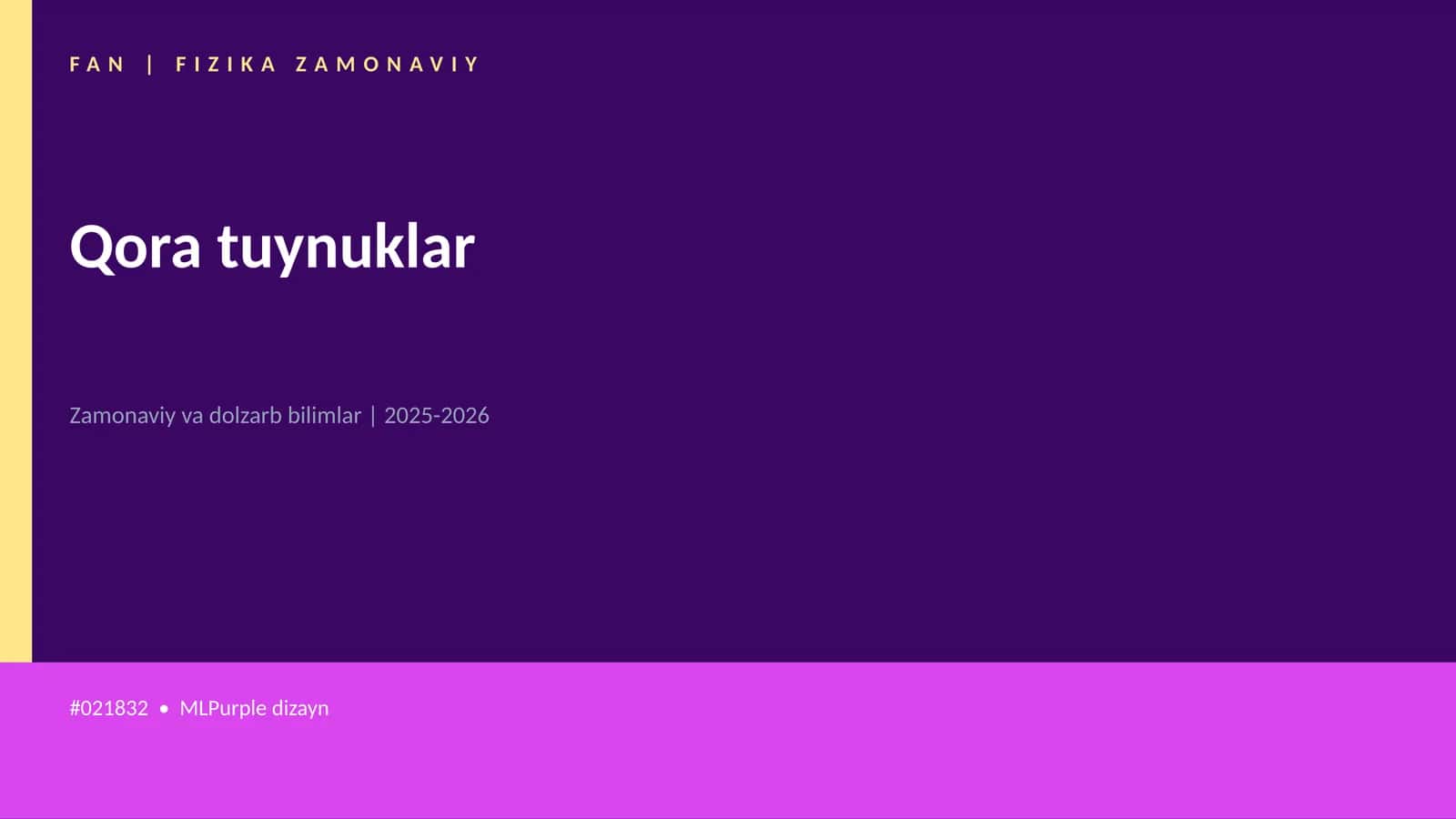 FAN | FIZIKA ZAMONAVIY