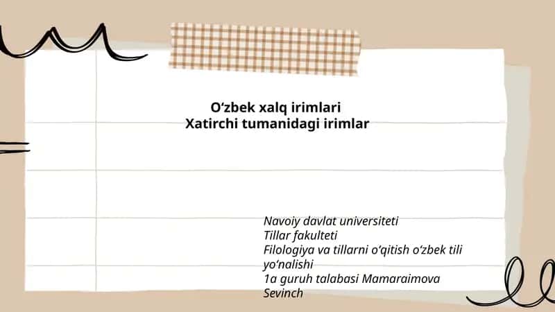 Oʻzbek xalq irimlari