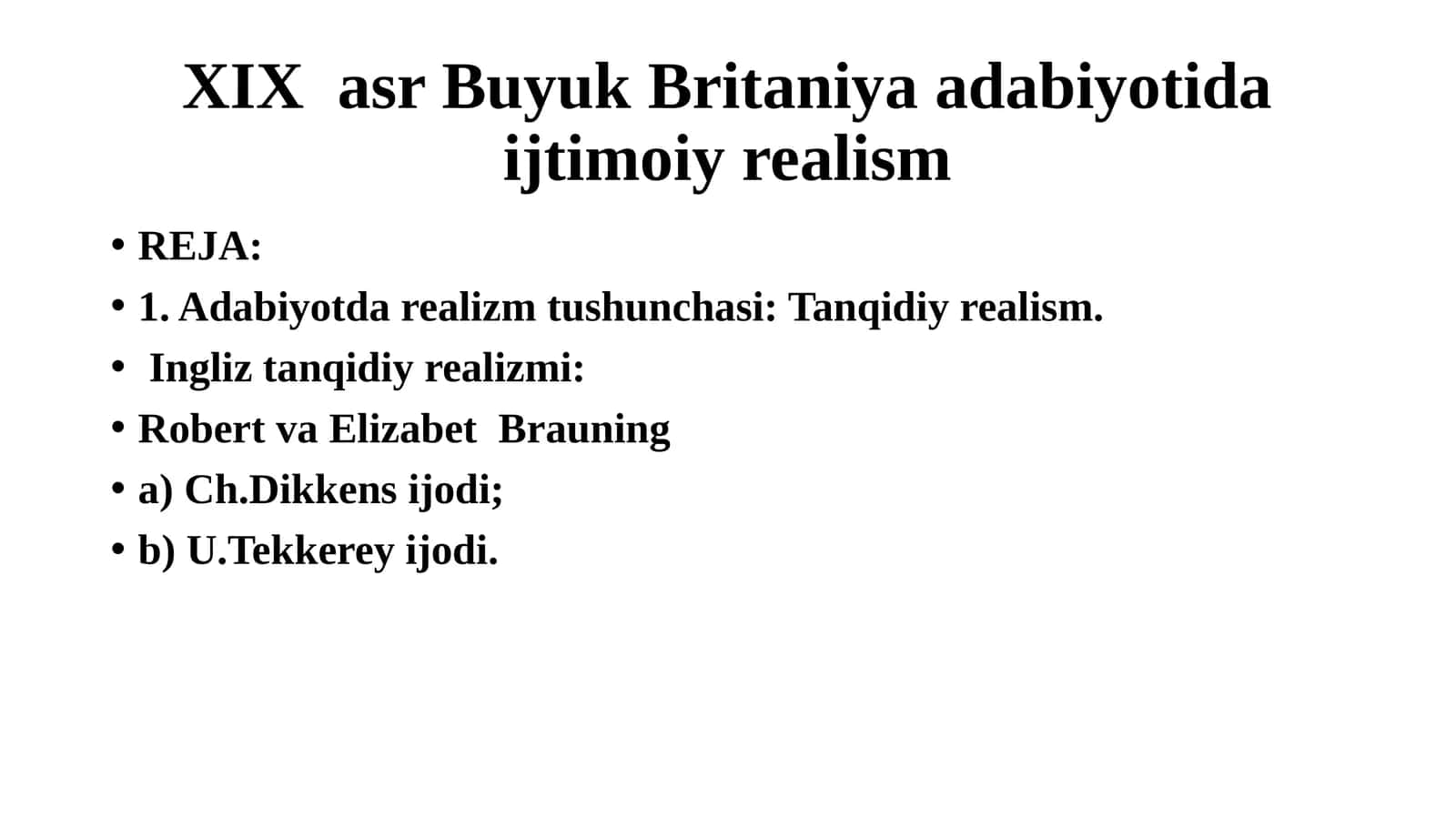 ХIХ asr Buyuk Britaniya adabiyotida ijtimoiy realism