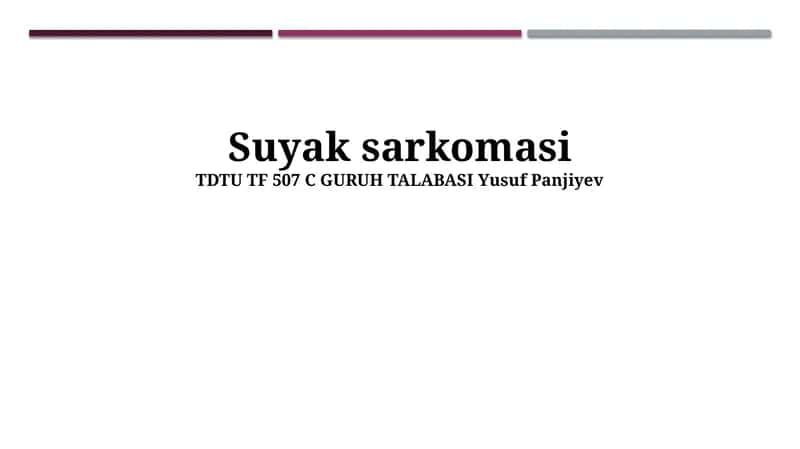Suyak sarkomasi