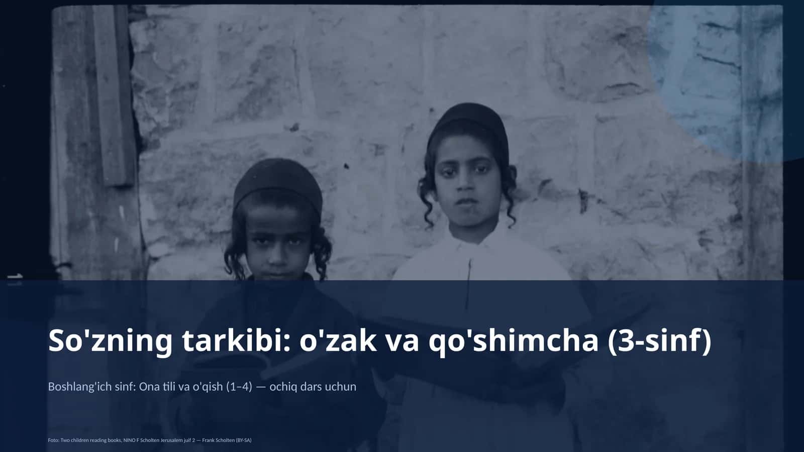So'zning tarkibi: o'zak va qo'shimcha (3-sinf)