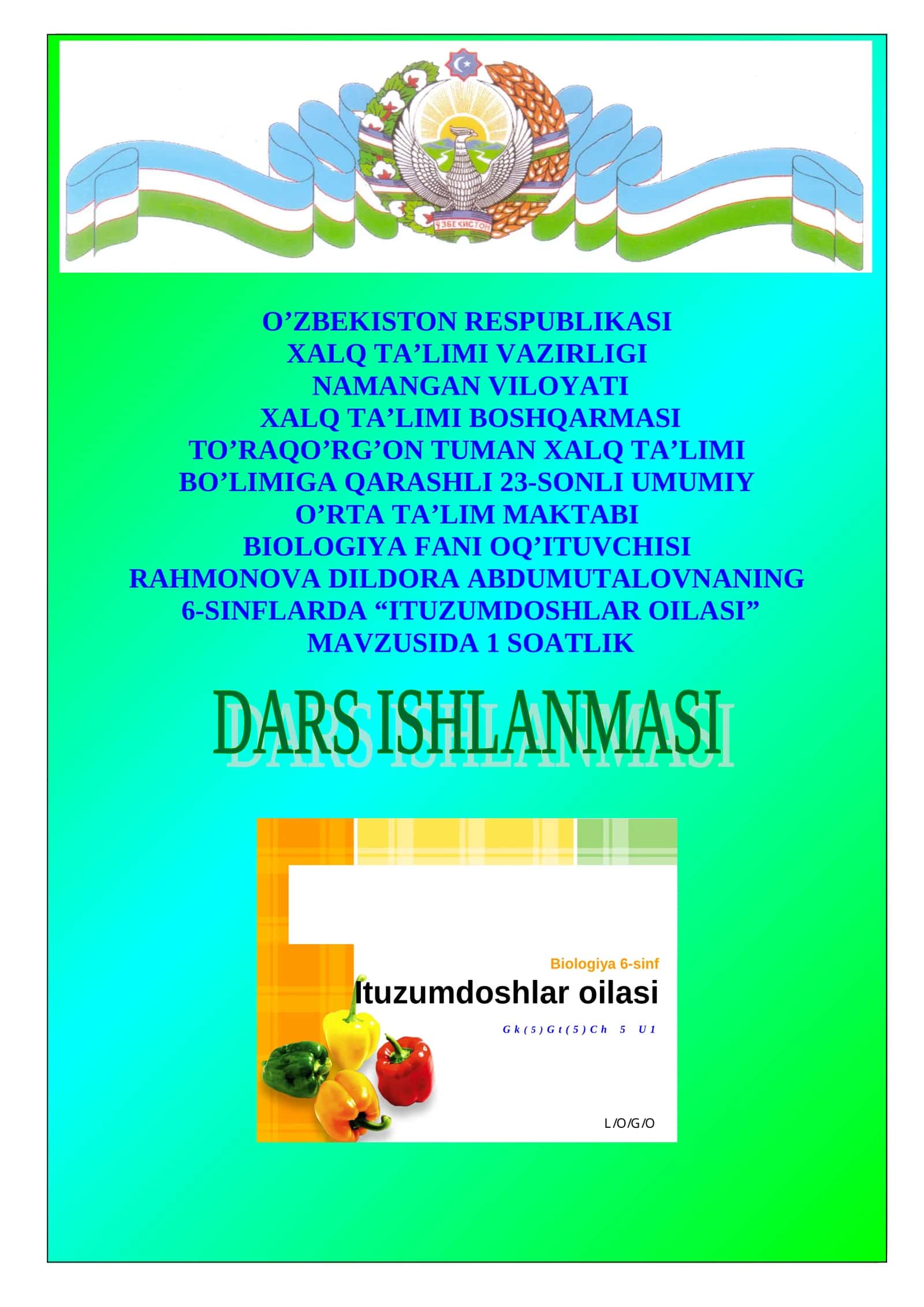 ITUZUMDOSHLAR OILASI