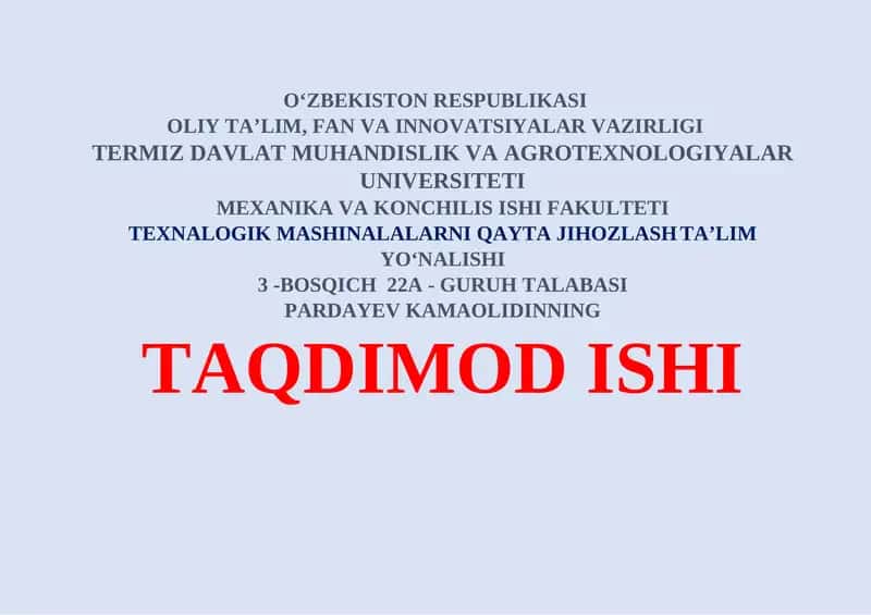 Energiya tejamkor texnologiyalar istiqbollari