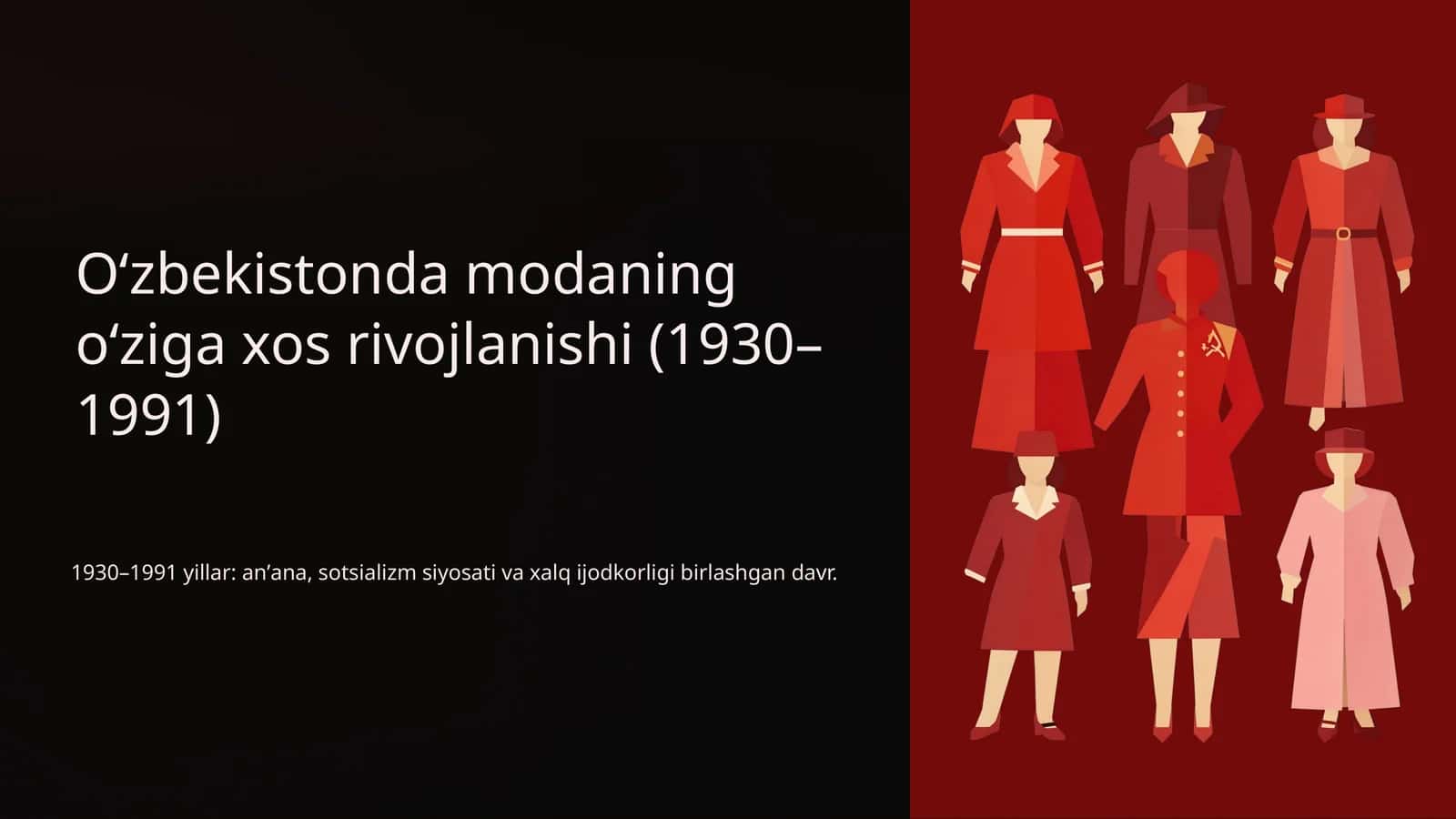 Oʻzbekistonda modaning oʻziga xos rivojlanishi (1930–1991)