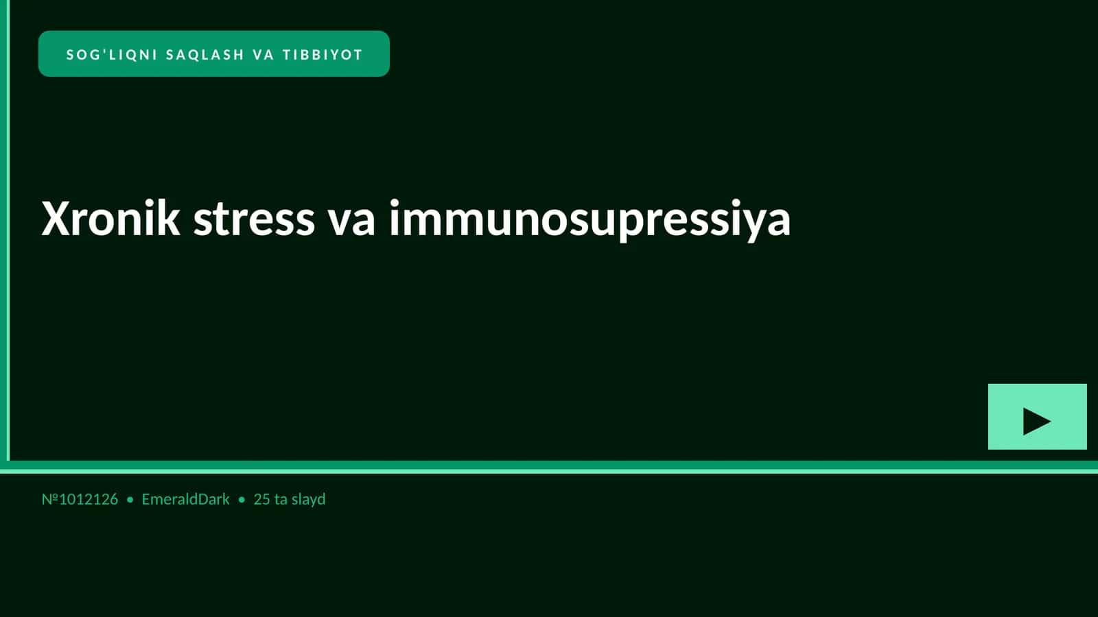 Xronik stress va immunosupressiya