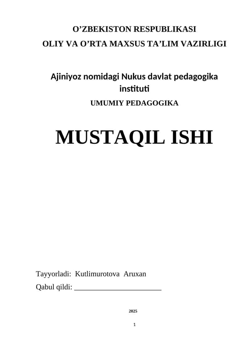 Vatanparvarlik tarbiyasi