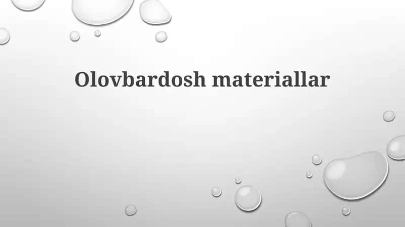 Olovbardoshmateriallar