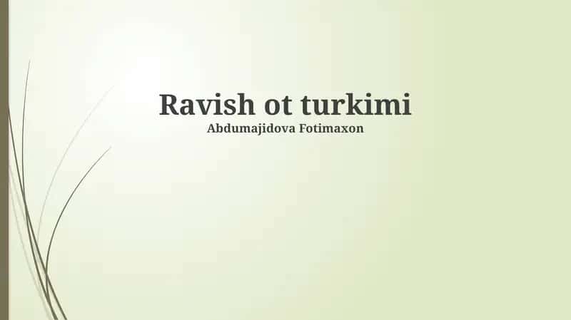 Ravish ot turkimi