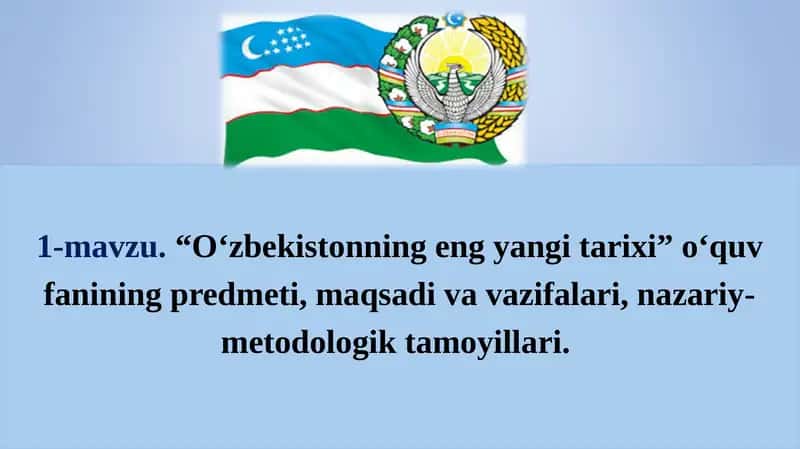 O‘zbekistonning eng yangi tarixi