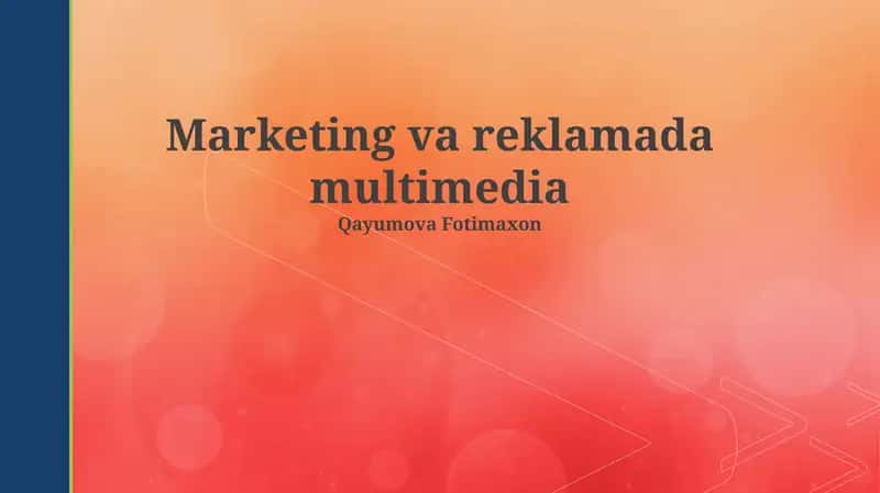 Marketing va reklamada multimedia