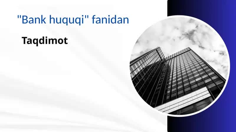To'lov kartalar bilan operatsiyalarning huquqiy asoslari