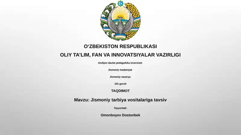 Jismoniy tarbiya vositalari