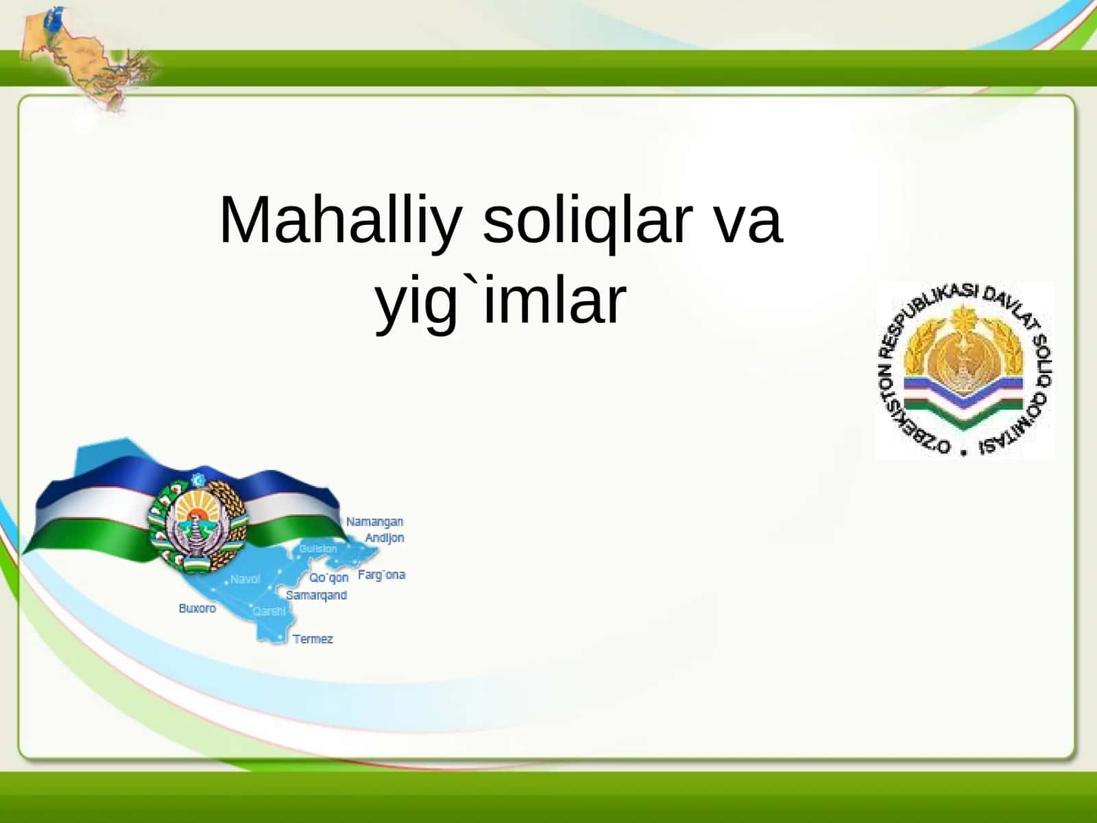 Mahalliy soliqlar va yig'imlar