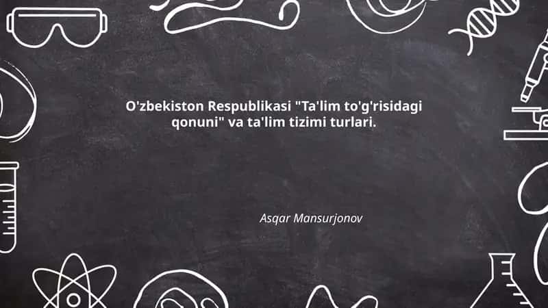 Ta'lim to'g'risidagi qonuni