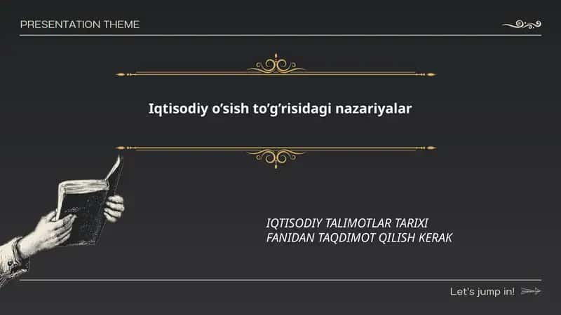 Iqtisodiy o’sish to’g’risidagi nazariyalar