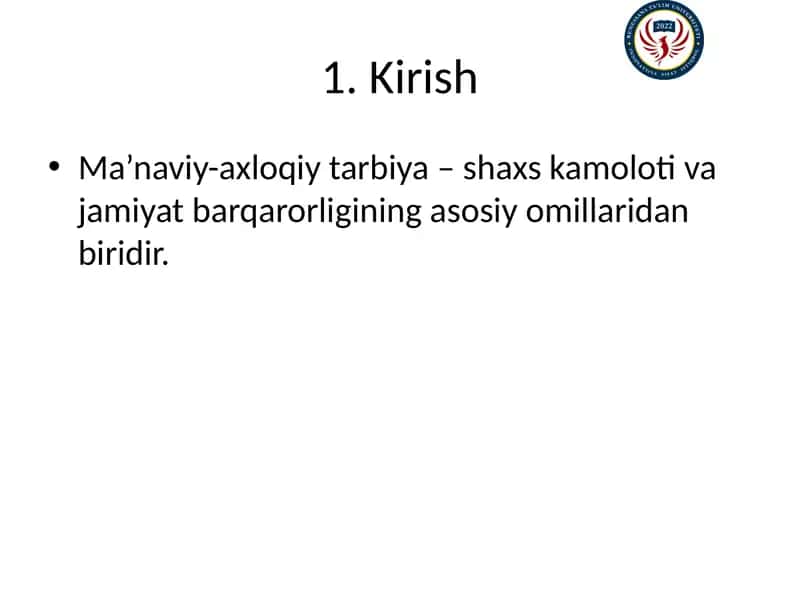 Ma’naviy-axloqiy tarbiya