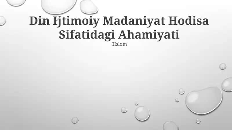 Din Ijtimoiy Madaniyat