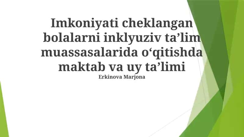 O'qituvchilarning roli