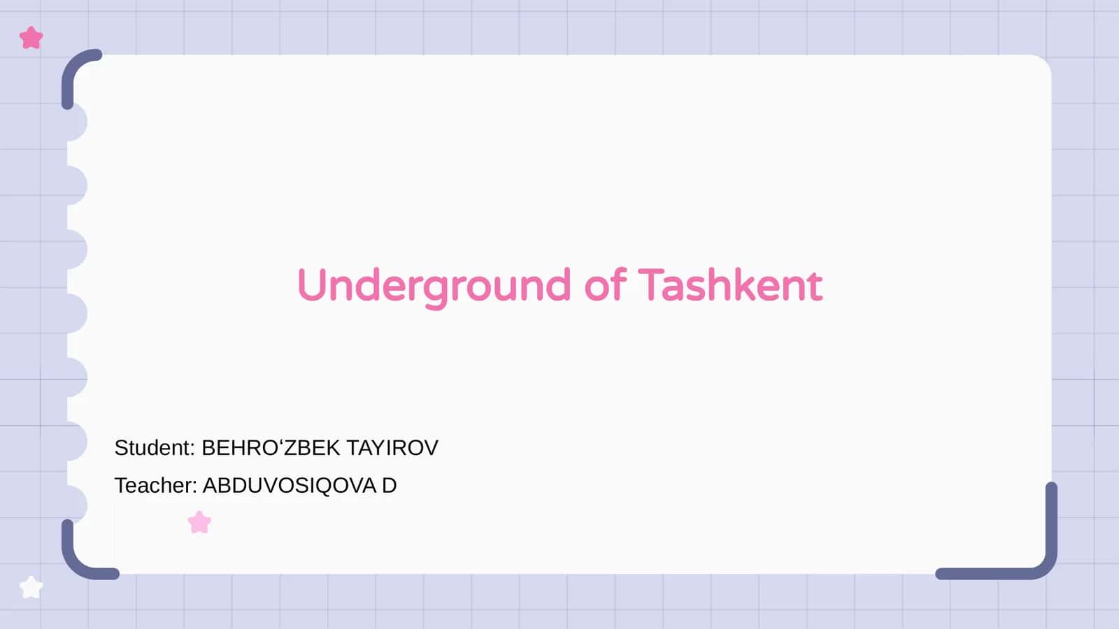 Underground of Tashkent