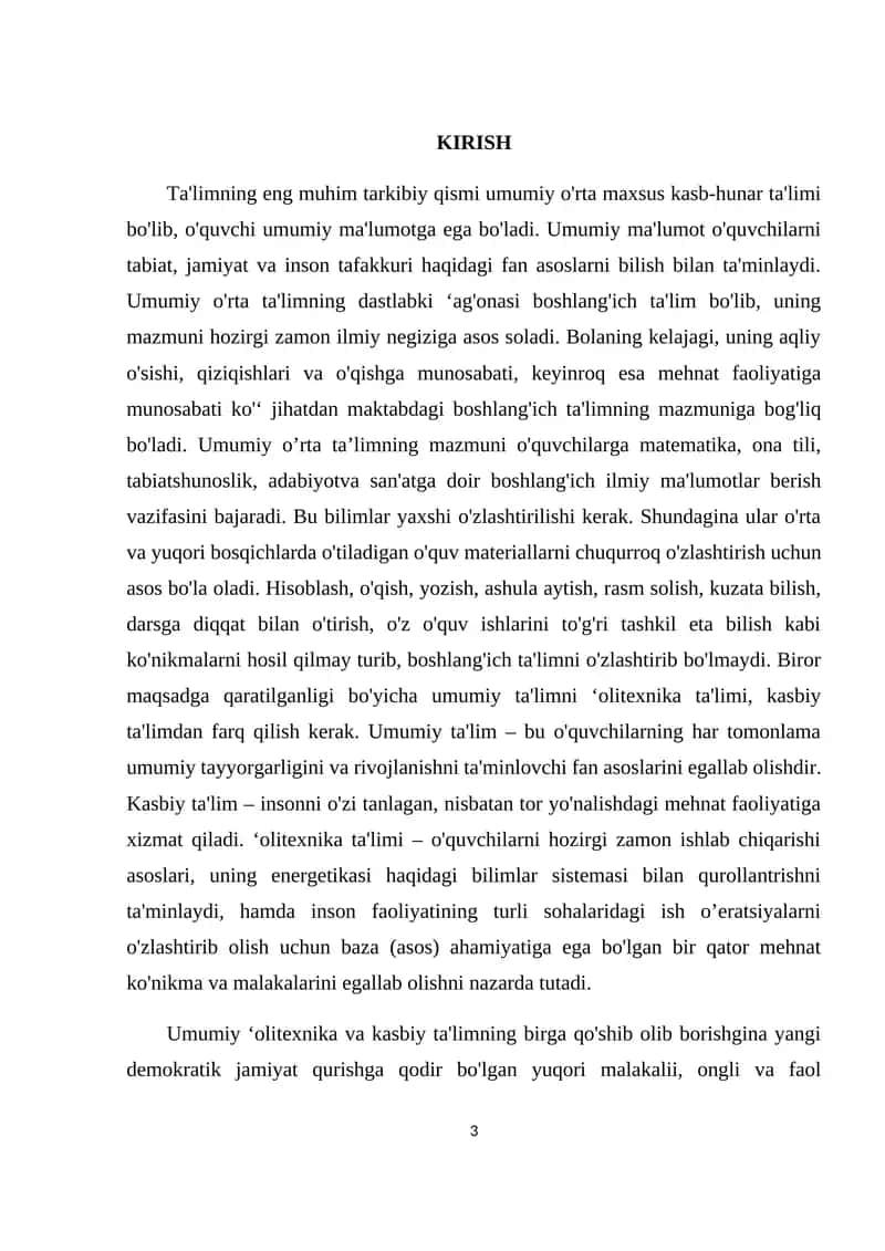 “Geometriyani fanining kelib chiqishi va uning bo’limlari”