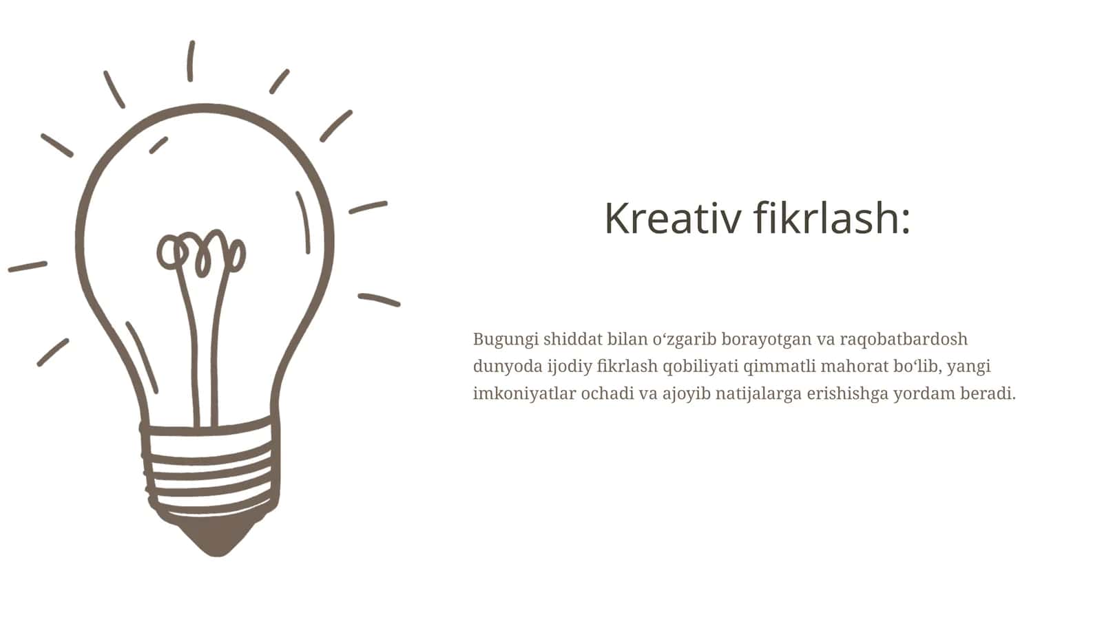 Kreativ fikrlash