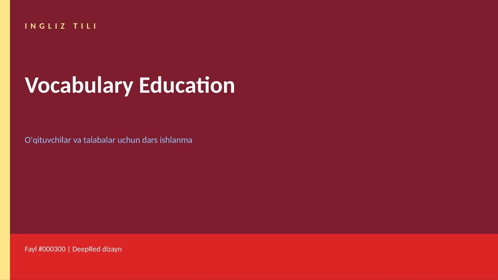 Vocabulary Education