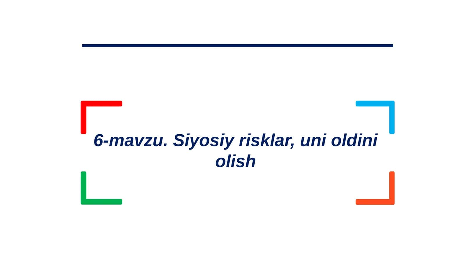 Siyosiy risklar, uni oldini olish