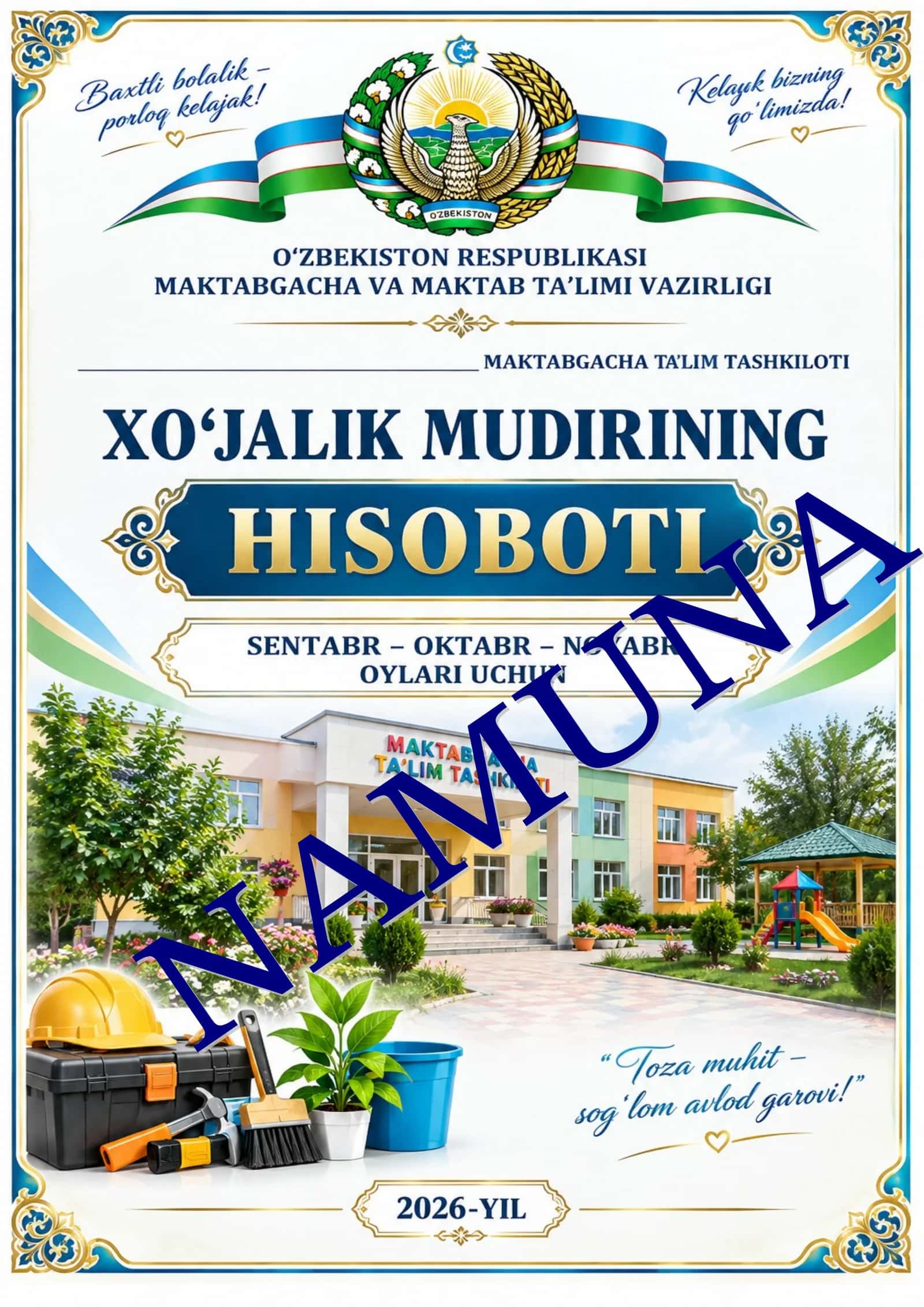 Hisobot 2026–2027-O‘quv yili uchun
