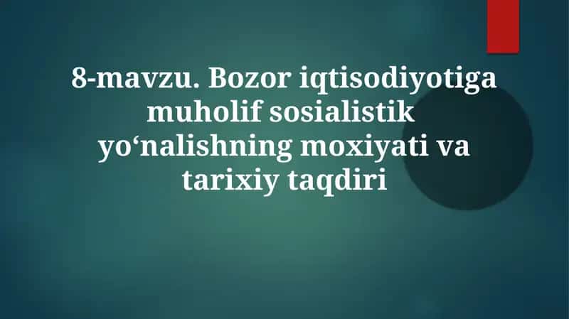 Sotsializmning Mo'ziyati va Ko'rsatgichlari