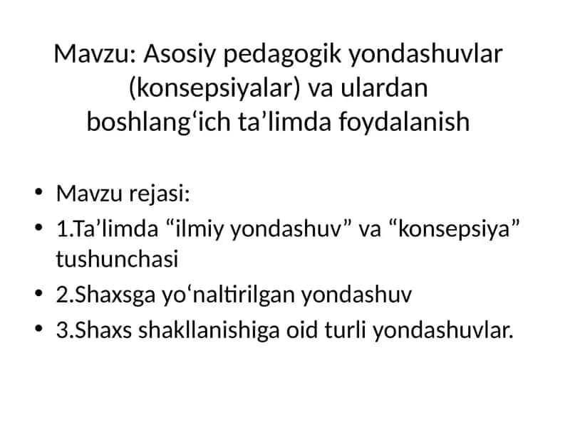 Muammoli ta’lim –rivojlantiruvchi ta’lim texnologiyasi