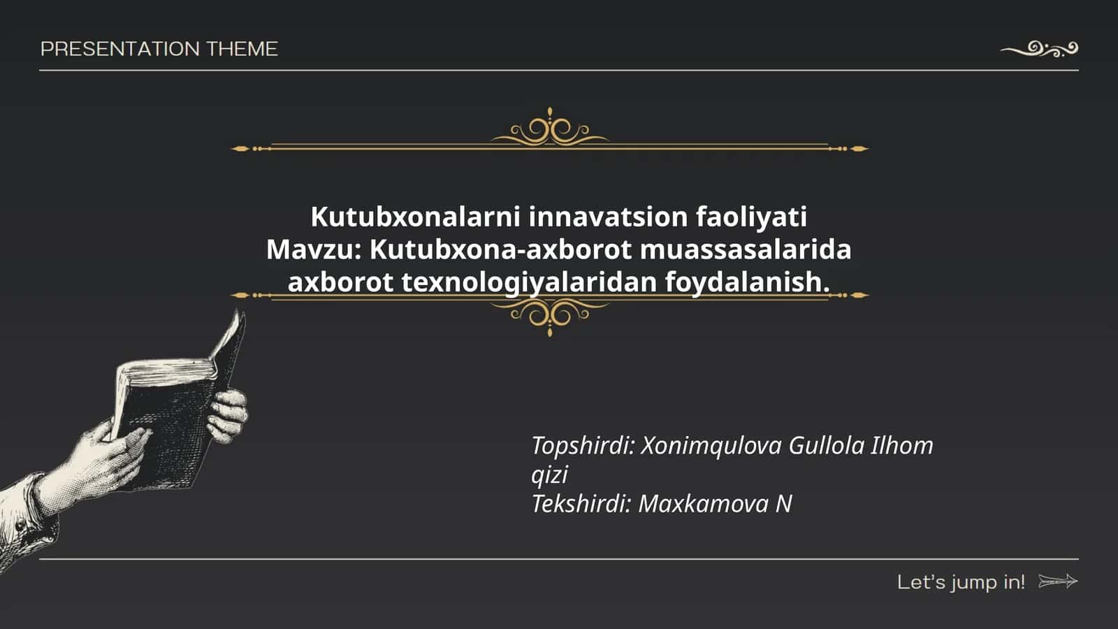 Kutubxonalarni innavatsion faoliyati