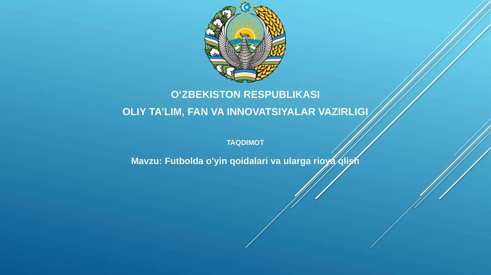 Futbolda o'yin qoidalari va ularga rioya qilish