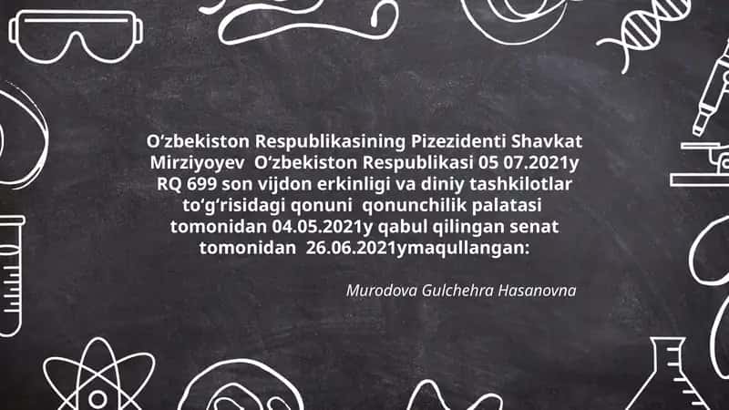 Vijdon erkinligi va diniy tashkilotlar to'g'risida