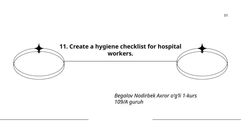 Hygiene Checklist for Hospital Workers