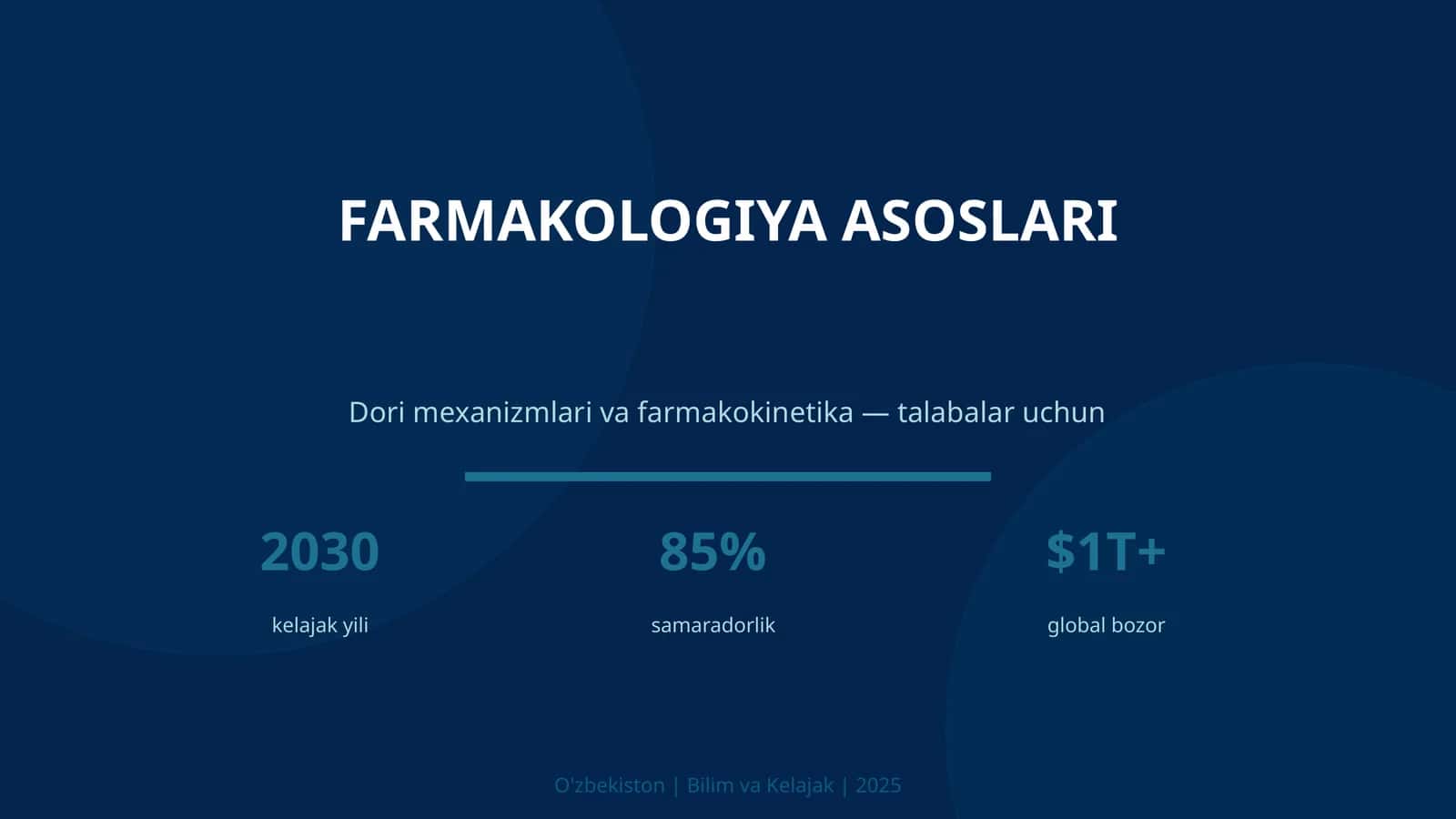 FARMAKOLOGIYA ASOSLARI