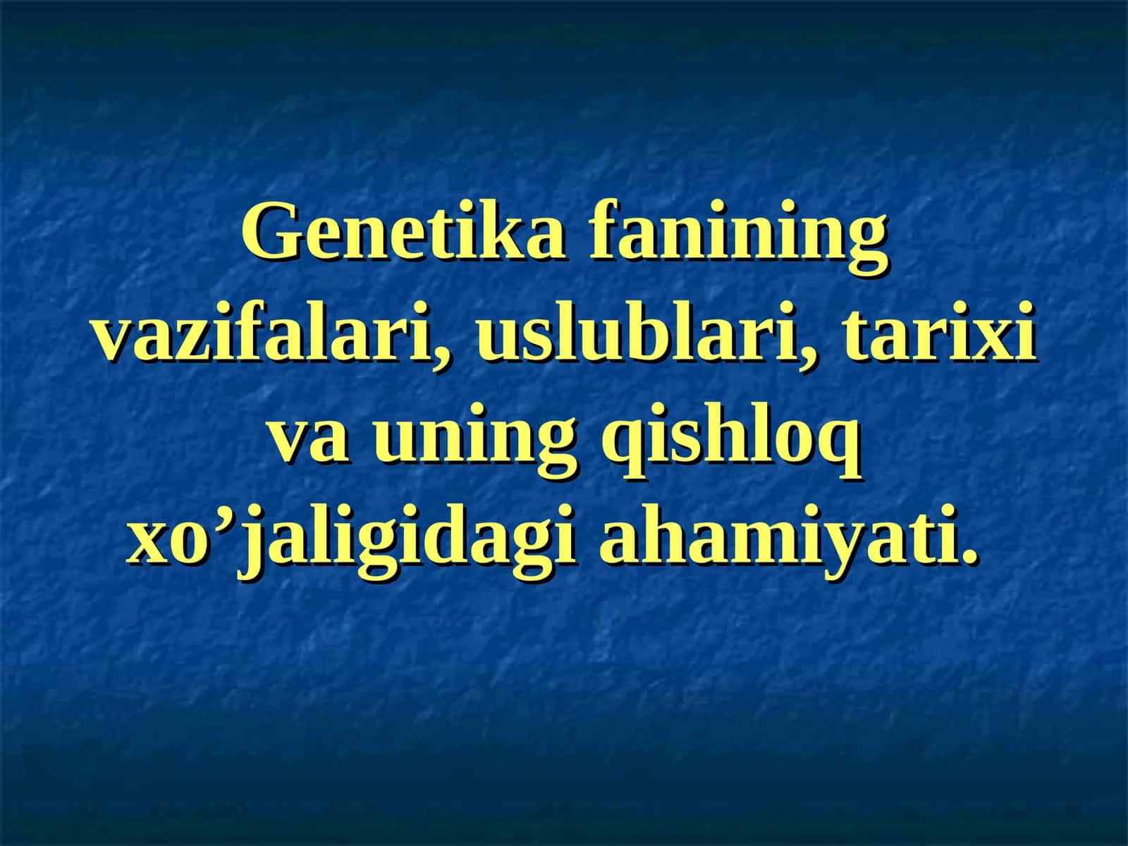 genetika fani